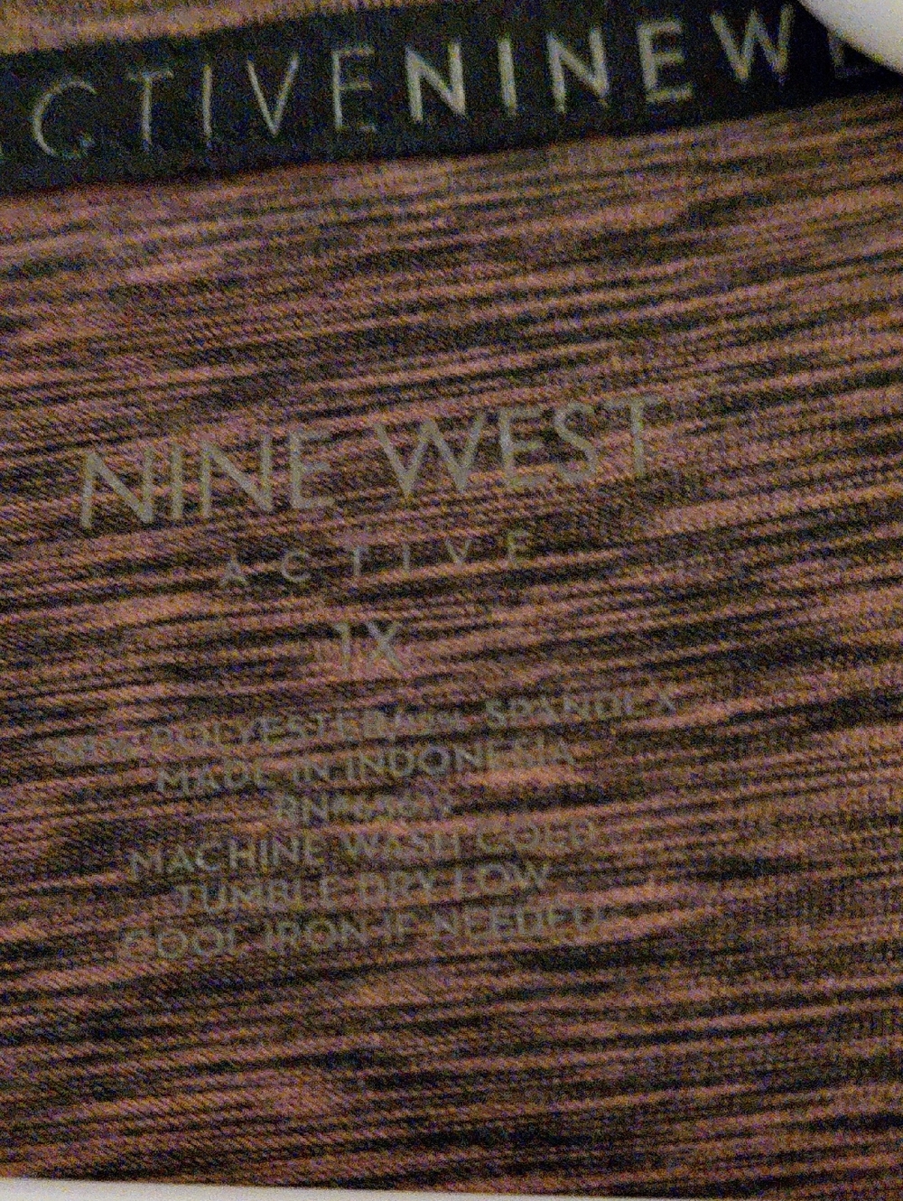 NWOT Nine West Active, Heather Mauve Long-Sleeve Crewneck Top Size 1X - Picture 6 of 6